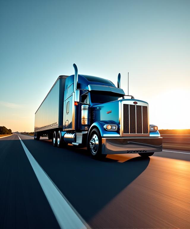 Heavy duty long-haul truck for American-canadian Distribution Centers, Inc. logistics