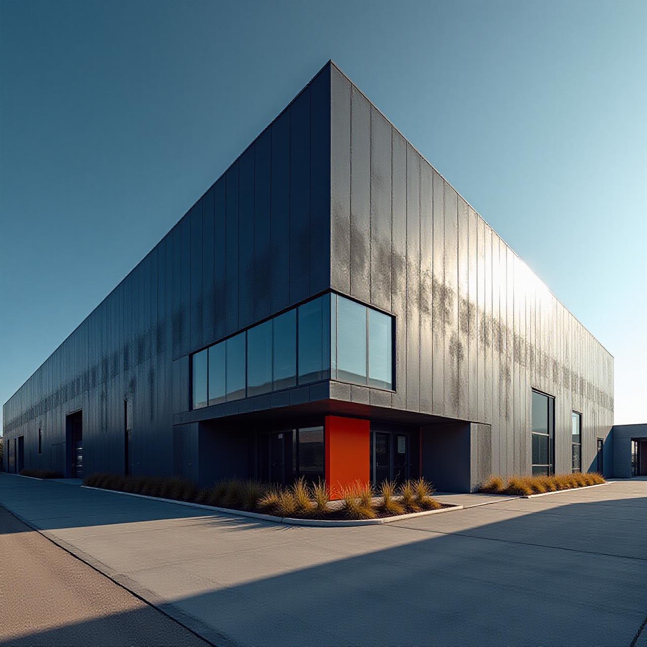 Modern logistics hub with heavy machinery